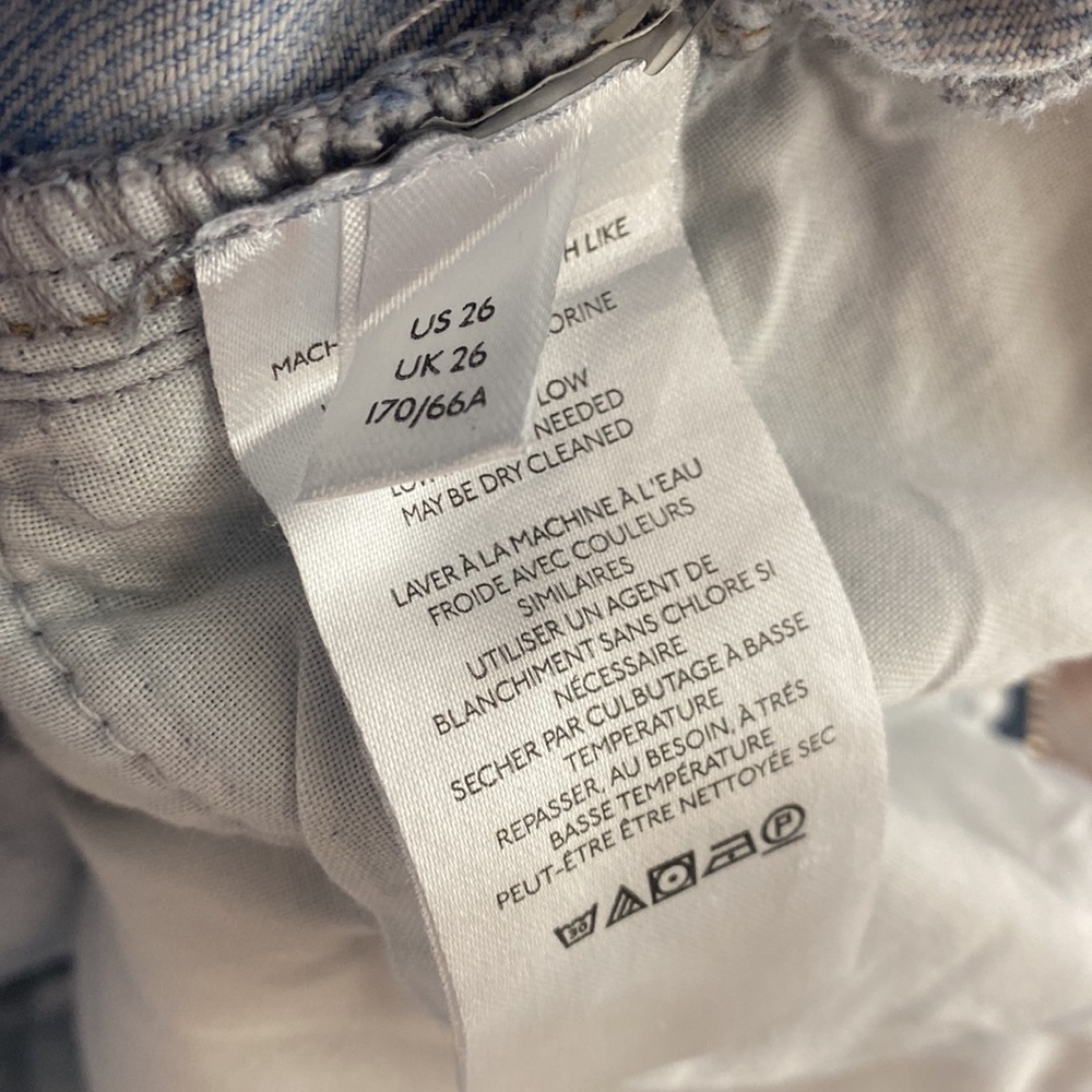 We The Free Jeans-Women's Straight Wide Leg Distressed High Rise 26 - Picture 8 of 11